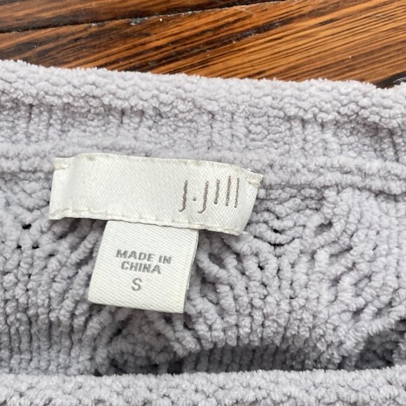 J.Jill  GRAY CHENILLE Cable Knit Chenille sweater, Small - Picture 6 of 6